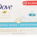 Dove Care & Protect Bathing Bar – Removes 99% Germs & Moisturises Skin, Plant-Based Cleansers