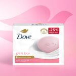 Dove Pink Beauty Bar for Even Toned Nourished Skin with Plant Based Cleansers and pH balanced formula