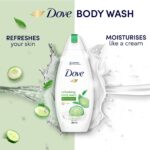 Dove Refreshing Body Wash, With Refreshing Cucumber And Green Tea Scent, For All Skin Type, Smoother Skin 800ml